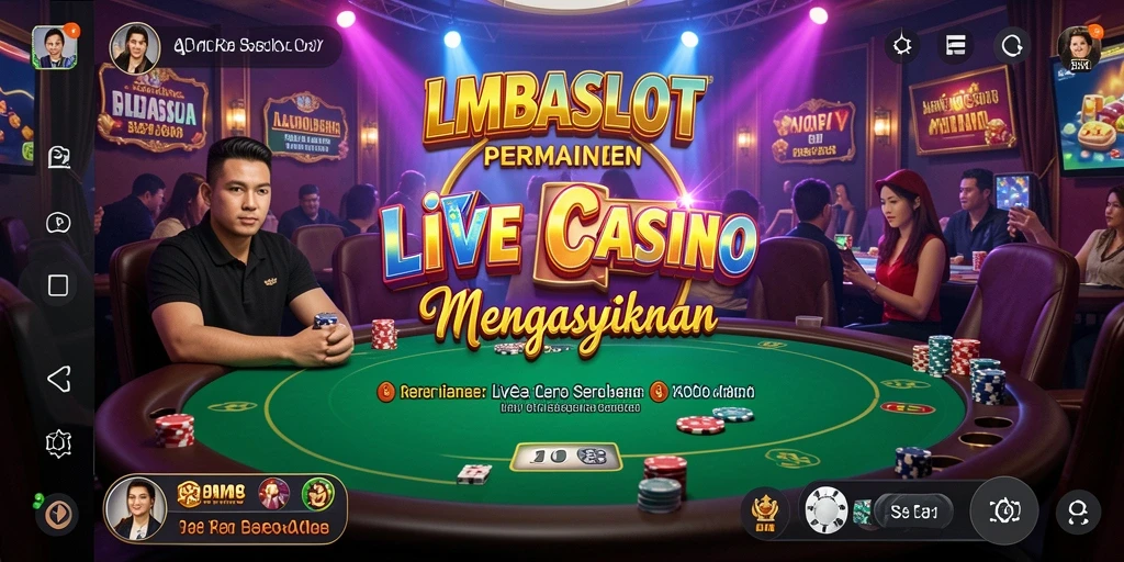 Gameplay mengesankan di LMBASLOT dengan dealer dan pemain nyata.