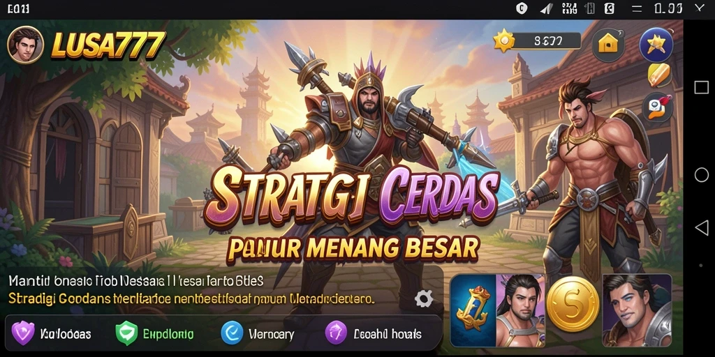 Gameplay menakjubkan LUSA777 dalam aksi strategi.