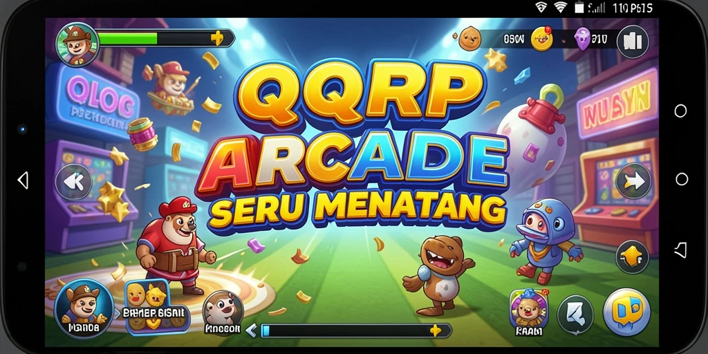 Screenshot utama QQRP menampilkan aksi gameplay Arcade yang seru.